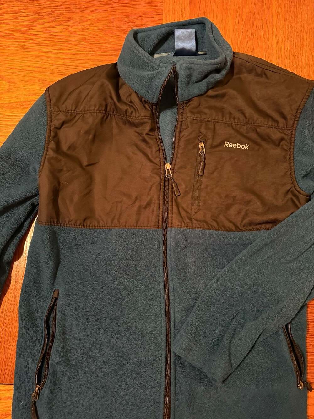 Reebok Men's Full Zip Fleece Jacket with Chest Pocket